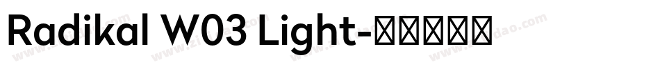 Radikal W03 Light字体转换